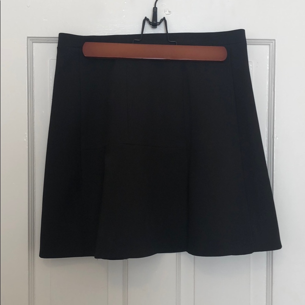 Black fit and flare skirt